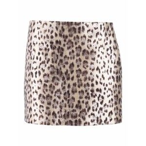 P.A.R.O.S.H. Shiny Leopard Print Mini Skirt - NWT